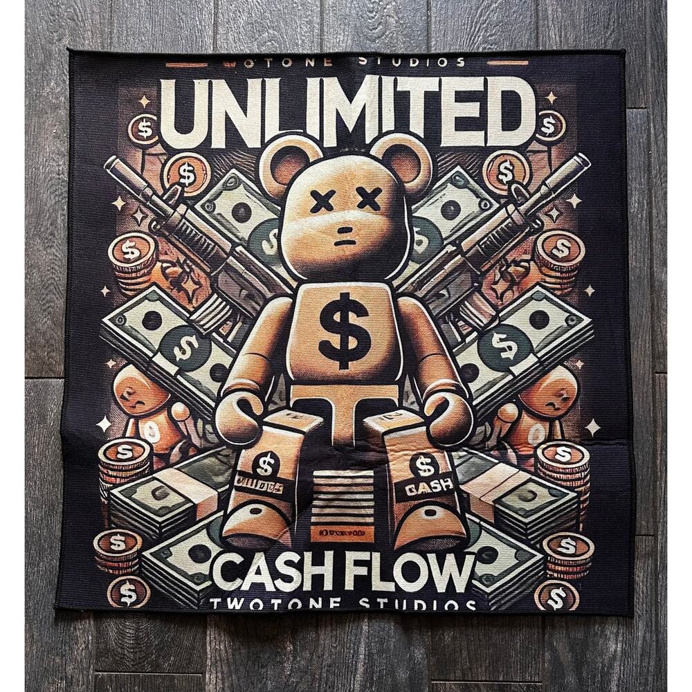 NEW Custom Unlimited Cashflow Two Tone Kaws Bear Rug